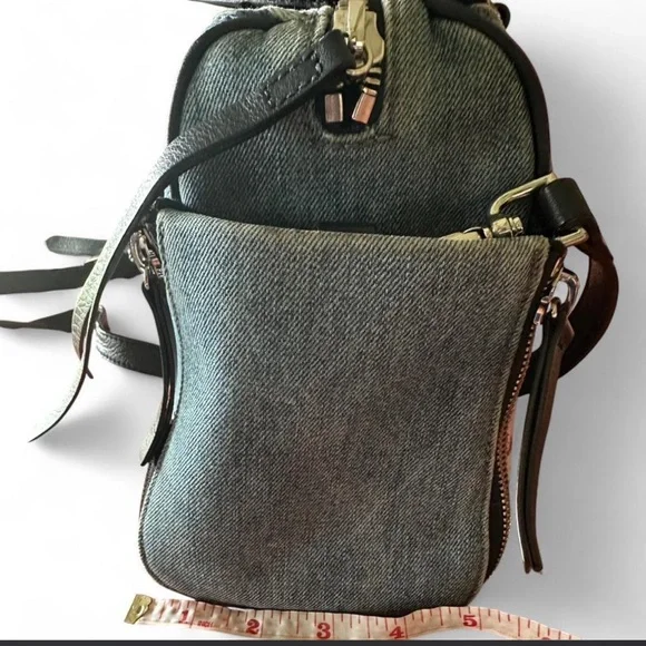 Diesel Blue Floral Embroidered Satchel - Picture 4 of 6